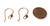 5 Pairs (10 Pieces) Curvy Decorative Copper Earrings