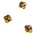 Antique Gold-Plated 8mm Decorative Bicone Metal Beads