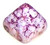 Pyramid 6mm Stud Beads - WHITE TERACOTA PURPLE