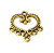 10 Antique Gold-Plated 19x21mm Heart Connectors 10 Antique Gold-Plated 19x21mm Heart Connectors