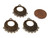 10 Antique Bronze Ornate 7-Drop Connectors - 26x24mm