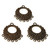 10 Antique Bronze Ornate 7-Drop Connectors - 26x24mm