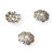 25 Antique Silver-Plated 2.5x12mm Round 8-Section Bead Caps 25 Antique Silver-Plated 2.5x12mm Round 8-Section Bead Caps