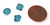 6 Swarovski 8mm Bicones - Indicolite