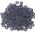 4x1mm Czech Glass O-Beads - Jet Matte