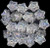 Czech Glass 8x13mm 5-Petal Trumpet Flower Beads - Crystal Iris Luster