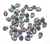 25 Czech glass 5x7mm Pip beads in Crystal Silver Rainbow finish