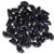 Czech Glass 2-Hole 8x4mm Half Moon Beads - Jet Hematite