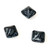 10 Czech Glass 12mm Pyramid Beads - Jet Picasso 10 Czech Glass 12mm Pyramid Beads - Jet Picasso