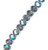 1 Strand of Montana Blue Sparkle AB 6x4mm Glass Crystal Rondelles