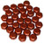 Czech Glass 6mm Honeycomb Hex 2-Hole Beads - Crystal Bronze Fire Red