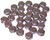 Czech Glass 6mm Honeycomb Hex 2-Hole Beads - Crystal Full Labrador