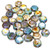 Czech Glass 6mm Honeycomb Hex 2-Hole Beads - Chalk Lazure Blue