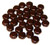 Czech Glass 6mm Honeycomb Hex 2-Hole Beads - Jet Bronze