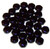 Czech Glass 6mm Honeycomb Hex 2-Hole Beads - Jet