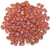 MiniDuo Czech Glass Beads - Opaque Rose Gold Topaz Luster