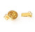 Gold-Plated 3-Strand 10x15mm Round Style Clasps