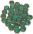 Czech Glass 6mm Honeycomb Hex 2-Hole Beads - Turquoise Green Luster