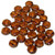 Czech Glass 6mm Honeycomb Hex 2-Hole Beads - Topaz Bronze Picassso