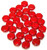 Czech Glass 6mm Honeycomb Hex 2-Hole Beads - Opaque Red Luster