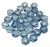 Czech Glass 6mm Honeycomb Hex 2-Hole Beads - Crystal Blue Luster