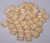 40 Grooved Tile 2-Hole Czech Glass Groovy Beads - Chalk Beige Luster