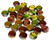 Czech Glass 6mm Honeycomb Hex 2-Hole Beads - Magic Yellow Brown