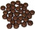 Czech Glass 6mm Honeycomb Hex 2-Hole Beads - Jet Bronze Matte