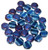 Czech Glass 6mm Honeycomb Hex 2-Hole Beads - Aqua Bronze Luster