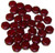 Czech Glass 6mm Honeycomb Hex 2-Hole Beads - Ruby Red Wine