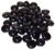 Candy Hole 8mm Czech Glass Beads - Jet