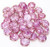 Candy Hole 8mm Czech Glass Beads - Terracotta Purple