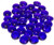 Candy Hole 8mm Czech Glass Beads - Cobalt Blue