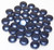 Candy Hole 8mm Czech Glass Beads - Pastel Montana Blue