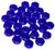Czech Glass 6mm Honeycomb Hex 2-Hole Beads - Royal Blue Luster