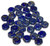 Czech Glass 6mm Honeycomb Hex 2-Hole Beads - Royal Blue Picasso