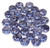 Czech Glass 6mm Honeycomb Hex 2-Hole Beads - Tweedy Blue