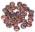 Czech Glass 6mm Honeycomb Hex 2-Hole Beads - Tweedy Light Copper