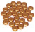 Czech Glass 6mm Honeycomb Hex 2-Hole Beads - Crystal Bronze Gold