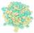 Superduo Beads - DUETS - Green Turquoise And Ivory Opaque
