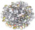 3x5mm Czech Glass Gekko Beads - Crystal Vitrail Matted