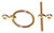 Gold-Plated 12mm Toggle Clasps