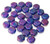 Czech Glass 6mm Honeycomb Hex 2-Hole Beads - Hodge Podge Blue Nebula