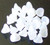 Czech Glass 10x12mm 3-Petal Flower Beads - Crystal Full AB Matted