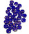 Czech Glass 6mm Honeycomb Hex 2-Hole Beads - Gold Splash Cobalt Transparent