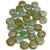 Czech Glass 6mm Honeycomb Hex 2-Hole Beads - Silver Splash Aqua