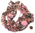 Rhodonite Semiprecious Gemstone Beads - 11 Strand Set