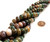 1 Dozen 12x8mm Puff Rondelle Semiprecious Gemstone Beads - Fancy Jasper