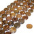 2 Bronzite 20mm Puff Coin Semiprecious Gemstone Beads