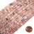 1 Strand of 8x5mm Puff Rondelle Semiprecious Gemstone Beads - Red Plum Blossom Jasper